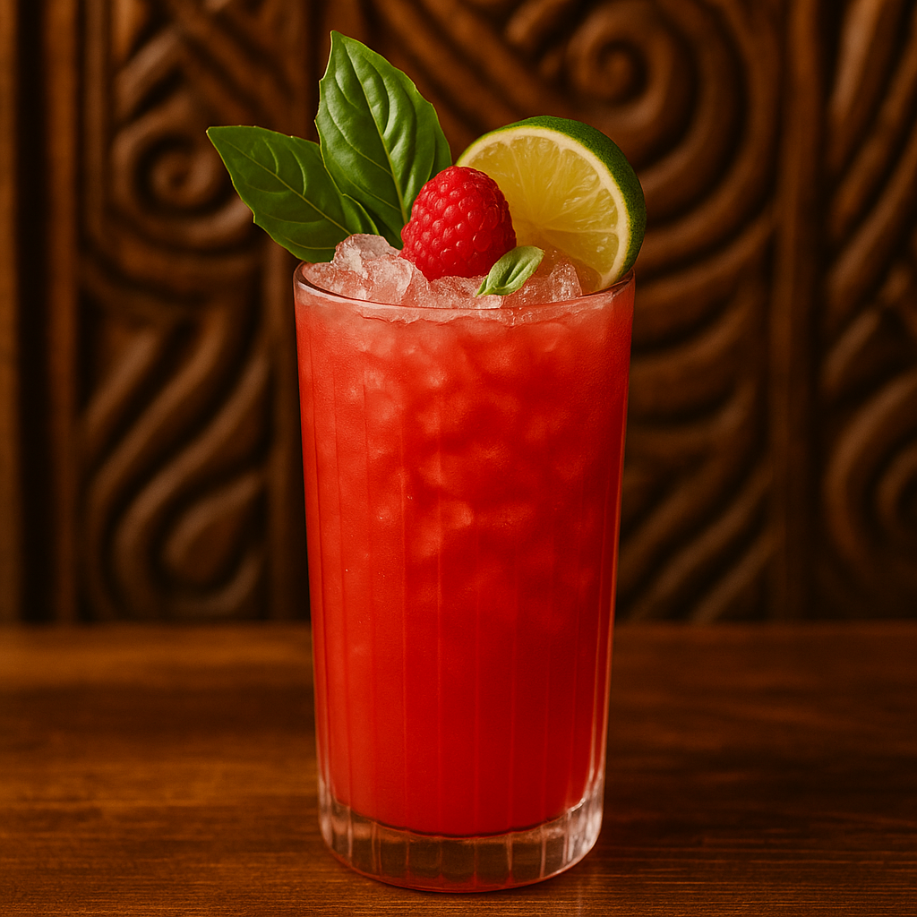 Raspberry Rum Smash