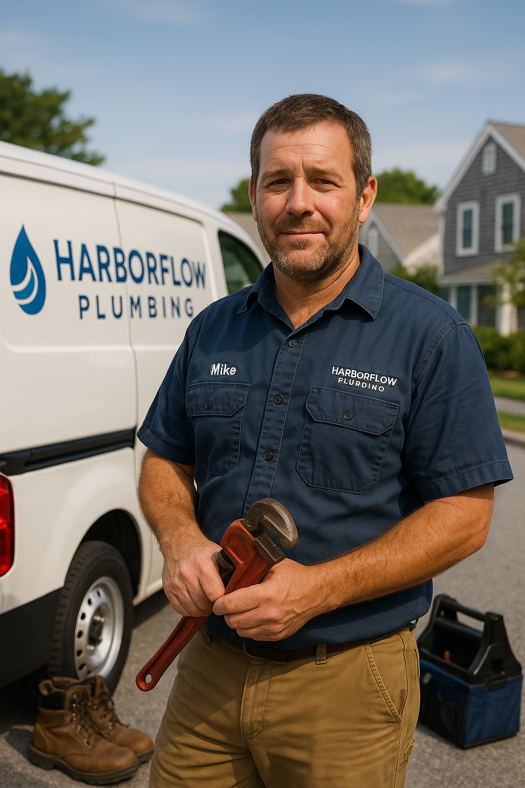 Cape Cod plumber working